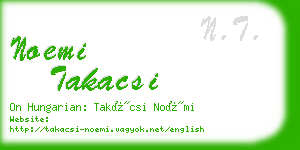 noemi takacsi business card